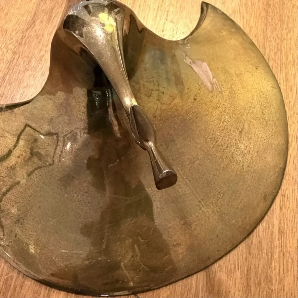 Jonathan Adler Solid Brass Peacock Sculpture Figurine Vintage Contemporary Decor